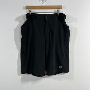Nishiki Mens Black Mountain Biking Shorts Size Large Adjustable Waist MTB Trail